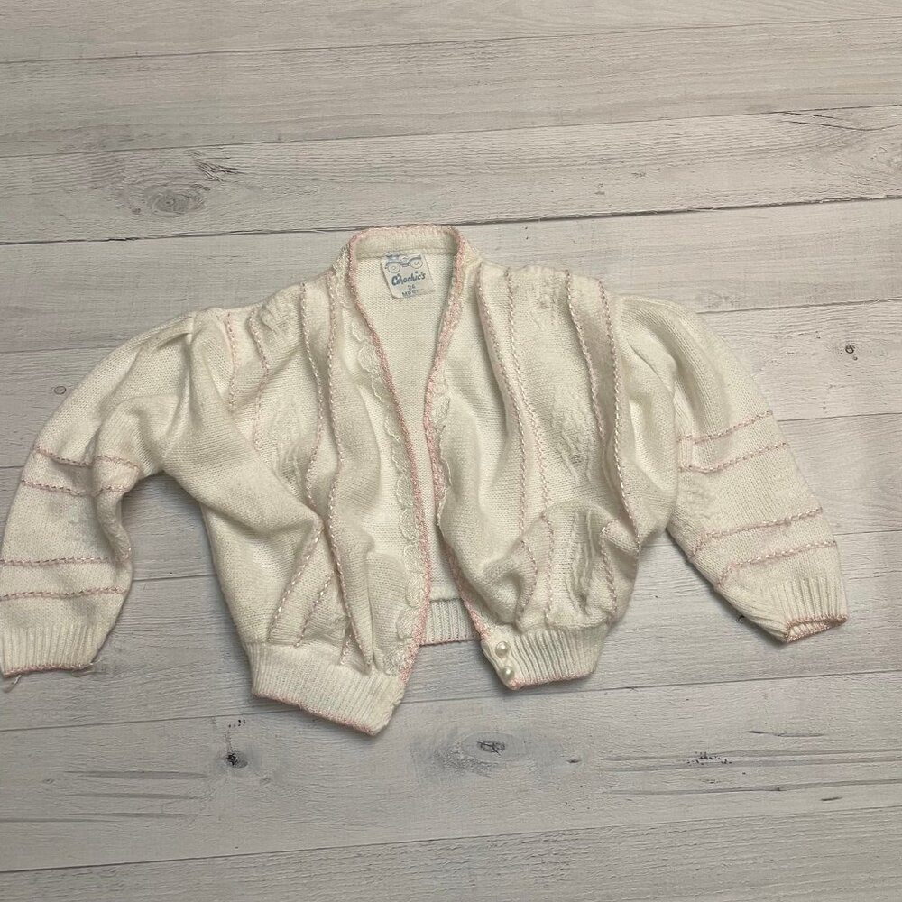 Vintage‎ baby girl white cardigan 24 months
